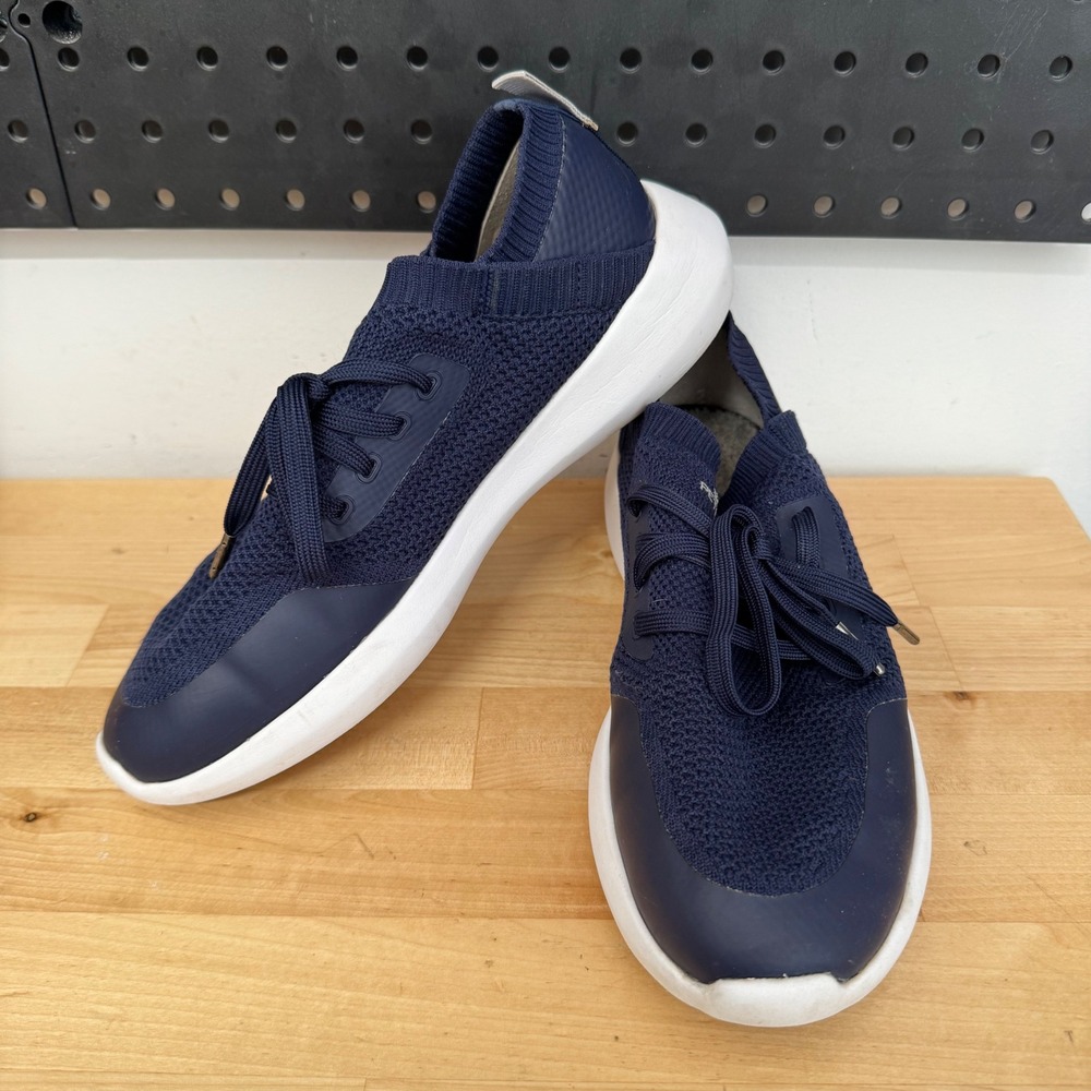 Peter Millar Hyperlight Apollo Navy Knit Sneakers Mens 8.5 LA21EF01